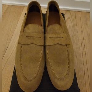 Jack Erwin Edward Tan Suede Penny Loafer 10